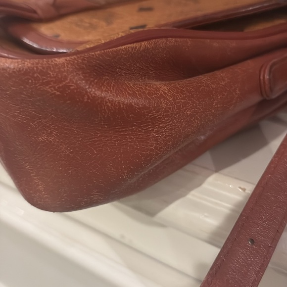 EUC MCM Vintage gorgeous handbag monogram labeled tan/ black - Picture 11 of 12